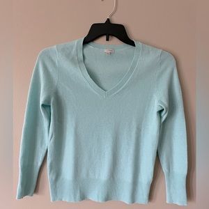 Halogen Cashmere Women’s Medium Petite 100% Cashmere V-Neck Sweater